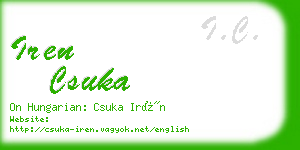 iren csuka business card